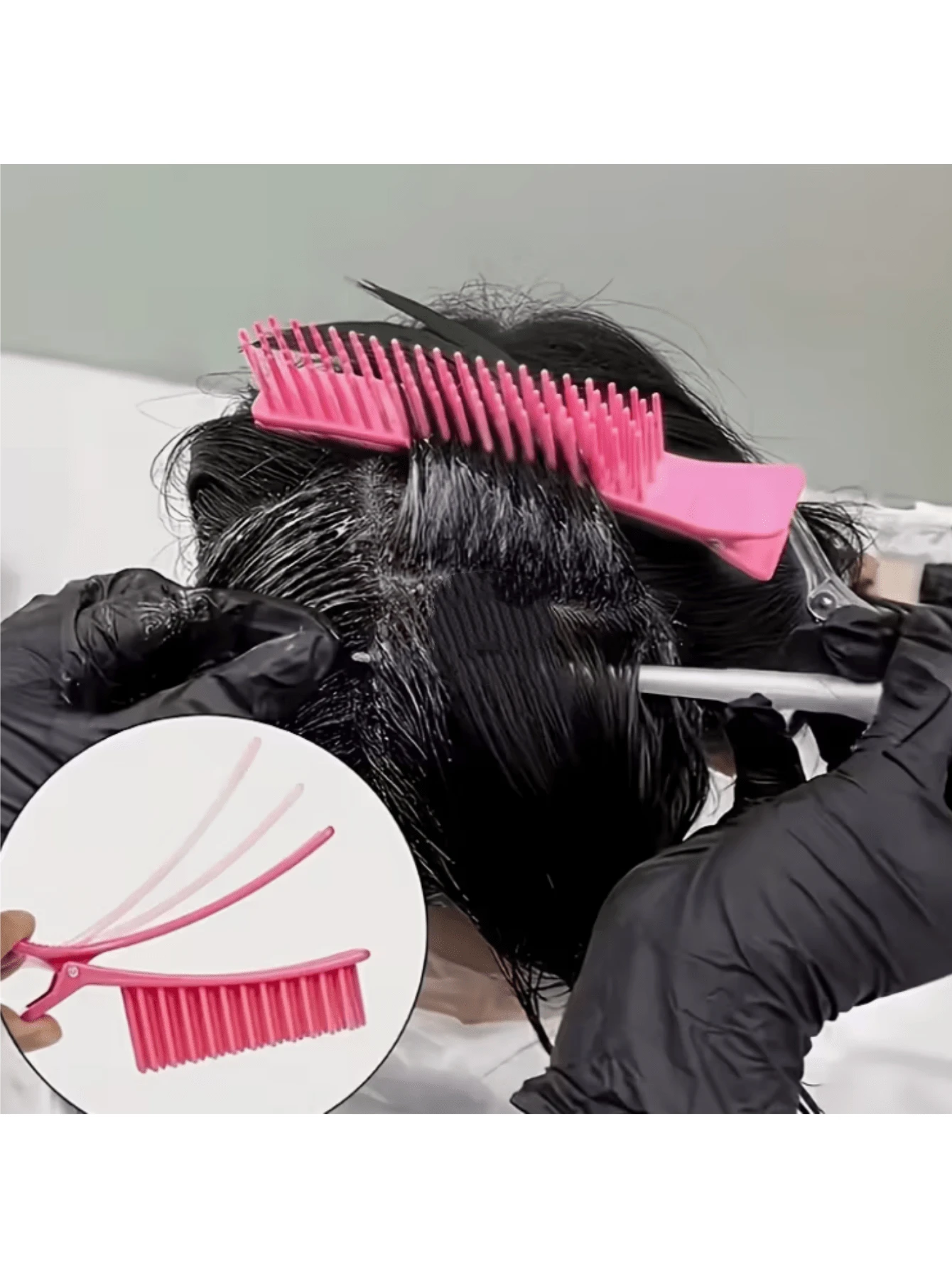 Hairdressing Salon Haircut Dyeing Positioning Partition Multifunctional Partition Clip Hair Styling Tools - Black - View 1