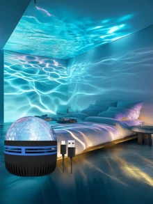 YETHKE Projection Lamp, LED Nebula Effect Lighting Fixture, USB Powered With Remote Control, Suitable For Bedroom Starry Sky Projection, Nighttime Lighting Projection, Ideal For Valentine's Day, Birthday Party And Bedroom Home Decor - Multicolor - View 15