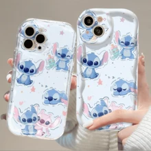 Official Disney Lilo & Stitch Cute Phone Case: Adorable Stitch Print With Authentic Disney Label, Shockproof TPU Cover With Raised Camera Protection For IPhone 17, 16, 15, 14, 13, 12, 11 Pro Models. Made Of Durable TPU For Shockproof Protection. A Perfect Gift For Family And Friends, Suitable For Birthdays, Holidays, Valentine's Day, And Any Special Occasion. - trắng - Xem 4