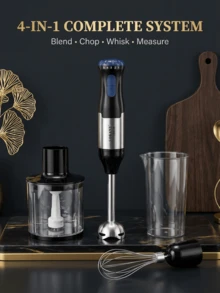 SOKANY 4-In-1 Hand Blender Set, Includes Multi-Function Blender Stick, Food Processor, Baby Food Maker, Speed Control, Whisk, Meat Grinder - View 8