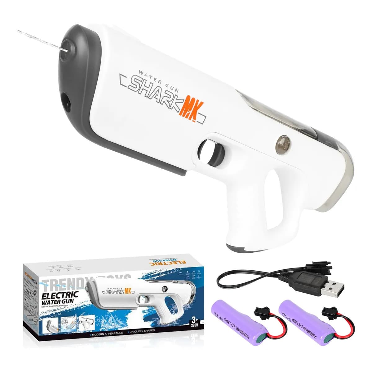 Pistola De Agua Eléctrica Con Succionador Automática De Agua - Blanco - Ver 1