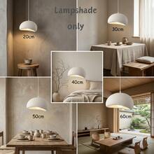 Pantalla de lámpara colgante asimétrica de estilo nórdico, pantalla de lámpara colgante de textura de fibra de resina de piedra E27, adecuada para dormitorio, comedor, decoración del hogar, iluminación artística - Múltiples estilos - Ver 5