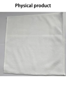 4 piezas Toallas de mano de tela de unicolor, 25*25cm/9.84"X9.84" Toallas faciales blancas puras, toallas multiusos para el hogar - Blanco - Ver 4