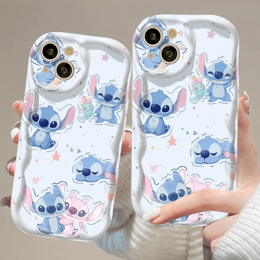 Official Disney Lilo & Stitch Cute Phone Case: Adorable Stitch Print With Authentic Disney Label, Shockproof TPU Cover With Raised Camera Protection For IPhone 17, 16, 15, 14, 13, 12, 11 Pro Models. Made Of Durable TPU For Shockproof Protection. A Perfect Gift For Family And Friends, Suitable For Birthdays, Holidays, Valentine's Day, And Any Special Occasion. - trắng - Xem 1