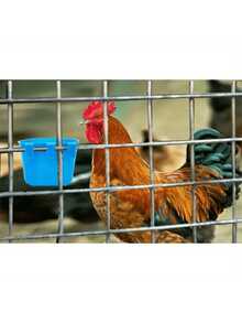 20pcs Chicken And Rabbit Feeders Suitable For Cages, Hanging Chicken Water Feeding Cups, Plastic Bird Feeder Seed Bowls - Feeder - View 10