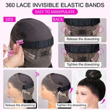 bling hair Pre-Plucked 360 Body Wave Full Lace Front Wig Made From Human Hair Featuring An Invisibility Strap 200% Density Body Wave Style With Pre-Plucked Baby Hair Natural Look Perfect For Vacations Designed For Busy Professionals And Includes A Breathable Cap Updo Down Style Hairpiece Everyday Party Use Needed Long Black Wig Versatile Hairpiece Sleek Hairstyle Realistic Hairpiece Beauty Accessory Beginner Friendly For Sports, Vacation, Halloween, Christmas, Festivals, Proms, Outdoor, Cosplay, Campus, School, Beach, Wedding, Camping, Holiday, Summer Outfits, Charming, Elegant, Casual, Y2K Fashion, SS25 Styles, For Daily Use - Natural Black - 查看 11
