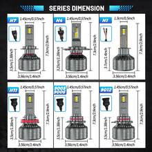 HYNBYZJ 2 Packs H4 LED Car Headlight Bulb 6000K H1 H7 H11 9005 HB3 9006 HB4 CANbus No Error 150000LM ​Auto Lamp White High Low Beam Lights 12V - A - View 10