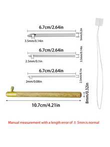3-In-1 Interchangeable Metal Punch Needle Set, 4 Color Options, Includes 2mm, 2.5mm, 3.5mm Stainless Steel Tips To Meet Various Crafting Needs. Quick-Release Knob Design Allows Easy 3-Second Tip Replacement, Stable And Secure Fixation, Suitable For Coasters, Desktop Decor, 3D Floral Crafts And More Creative Handmade Projects. - 3-head Interchangeable Round-handled Needles - View 13