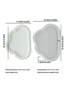 Reusable Silicone Candle Mold For DIY Resin Coasters, Gypsum Trays - High-Temperature , Easy Release, And Easy To Clean - Pallet Mold - View 7