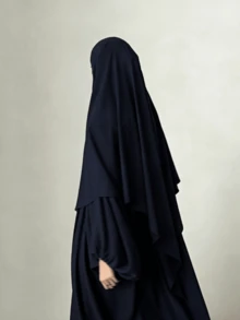 1条女士尼达头巾，带系带，适合穆斯林女性日常佩戴和祈祷，四季皆宜 - 彩色 - 查看 8