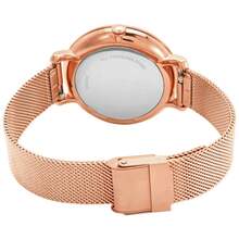 Women's Fossil Quartz Watch, Rose Gold Mesh Strap, Roman Numeral Dial, Elegant Everyday Wristwatch, Gift For Her, ES4352/ES4628 - Rose Gold - View 8