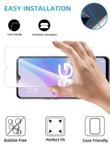 3 Stücke ultra-klare gehärtete Glasbildschirmschutzfolie gegen Kratzer, Öl und Fingerabdrücke, unterstützt Fingerabdruckentsperrung, blasenfreie Selbsthaftung - Handyzubehör - Transparent - Übersicht 9