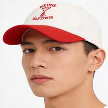 1pc Women's Embroidered Bikini Wine Glass Colorblock Baseball Cap, Adjustable Casual Sun Protection Hat For Outdoor Travel Beach, Suitable For Spring/Autumn, Y2K Style For Both Men & Women - 棒球帽 - 查看 2