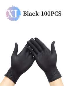 50/100pcs Disposable Nitrile Gloves, Black, Multi-Purpose, Suitable For Kitchen, Bathroom Cleaning, Dishwashing, Manicure, Pet Care, Household Cleaning Gloves, Kitchen, Food Handling, Tattooing, Beauty, Hair Dyeing, Salon Cleaning Supplies - Black - View 10