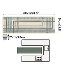 1 pieza Alfombra de pasillo moderna minimalista desgastada - Línea abstracta geométrica - Para baño, cocina, entrada, pasillo, lado de la cama, sala de estar, dormitorio y talla grande + Alfombra suave lavable para todas las estaciones, decoración del hogar - Multicolor - Ver 14