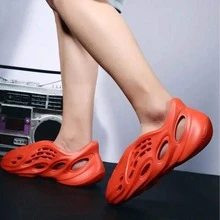 Foam Runners Shoes For Men Women Soft Cloud Slides Slippers Non-Slip Walking Sandals Beach Platform Pillow Sandals Lightweight Slip-On Foam Runners Outdoor Quick-Drying Sports Slides - 橘色 - 查看 2