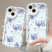 Official Disney Lilo & Stitch Cute Phone Case: Adorable Stitch Print With Authentic Disney Label, Shockproof TPU Cover With Raised Camera Protection For IPhone 17, 16, 15, 14, 13, 12, 11 Pro Models. Made Of Durable TPU For Shockproof Protection. A Perfect Gift For Family And Friends, Suitable For Birthdays, Holidays, Valentine's Day, And Any Special Occasion. - trắng - Xem 1