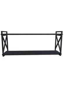 Industrial Style Shelf, Elegant Model, 20x60cm, In Black MDF. - Black - View 4