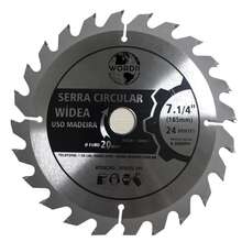 Kit com 2 Lâminas de Serra Circular WIDIA 7.1/4 185mm 24 Dentes Madeira Ferramentas - 1 lamina - Visão 7