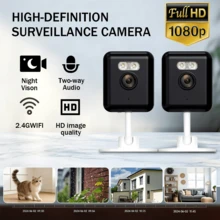 Cámara de inalámbrica WiFi Full HD 1080P, cámara para el hogar con visión nocturna a todo color, audio bidireccional, detección de movimiento, punto de acceso incorporado, adecuada para monitoreo de ancianos y mascotas - Multicolor - Ver 3