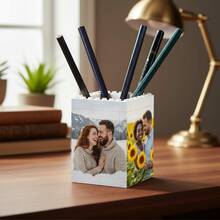 Customizable Photo Pen Holder - Personalized Desk Organizer With Customizable Sides, Pencil Storage And A Memorable Keepsake Gift For Back To School Season - Multicolor - View 3
