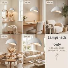 Pantalla de lámpara colgante asimétrica de estilo nórdico, pantalla de lámpara colgante de textura de fibra de resina de piedra E27, adecuada para dormitorio, comedor, decoración del hogar, iluminación artística - Múltiples estilos - Ver 6