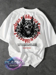 Comfortable Basic T-Shirt For Everyday Wear Dogs Animals Art Streetwear Urban Culture Street Fashion Street Graffiti Skater Skateboard Shirt Blouse Unisex Men's Women's 100% Cotton Top Premium Streetwear New Release Immediate Shipping Various Colors!! Plus Size - trắng - Xem 1