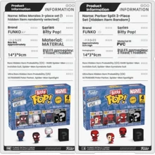 Funko漫威蜘蛛侠迈尔斯·帕克米奇米妮布鲁托盲盒收藏人偶，新年礼物 - 彩色 - 查看 2