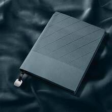 A5 Cloth Texture Notebook With Bookmark - Waterproof, Soft Faux Leather Cover, Thick Pages Suitable For Office, Meetings And Student Diaries Back To School - Multicolor - View 12