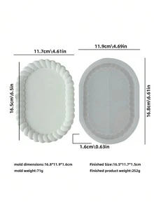 Reusable Silicone Candle Mold For DIY Resin Coasters, Gypsum Trays - High-Temperature , Easy Release, And Easy To Clean - Pallet Mold - View 5