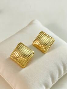 1/3 Đôi bông tai thép không gỉ, Trang sức thép không gỉ, Bông tai nữ, Bông tai dáng dài, Bông tai tròn mạ vàng có bản lề, Họa tiết tre, Cắt kim cương, Hình lục giác, Hình vuông, Hình tròn, Hình bướm, Thiết kế, Bông tai titan nguyên chất không gây dị ứng, Phụ kiện quyến rũ cho nữ, Trang sức thời trang Trung Đông, Trang sức và phụ kiện trang trí, Quà tặng dự tiệc và ngày lễ - Nhiều màu - Xem 7