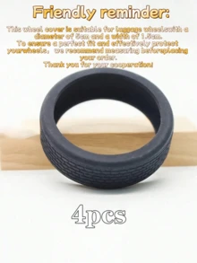 4/8 件装硅胶行李箱轮保护套，静音减震轮套，运动风格旅行配件 - 易于安装和清洁（直径 5 厘米） - 彩色 - 查看 18