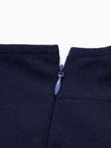 Đầm màu nâu kiểu dáng thanh lịch, trễ vai, eo cao, gợi cảm, phong cách thời trang Âu Mỹ, thích hợp cho tiệc tùng/hẹn hò, đầm mùa hè cho nữ. - Màu xanh hải quân - Xem 9