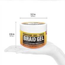 Braid Gel Extreme Hold - Braiding Gel For Cornrows, Locks, & Twisting, Moisturizing Edge Control For Women & Men, Natural Formula For Extreme Hold - Cream - View 6