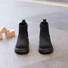 Botas para Niña de Tejido de Punto Transpirable y Suave Botines Infantiles de Moda con Suela Gruesa Antideslizante Zapatos para Niña Estilo Botas de Calcetín Tenis para Niña Casuales Calzado Ligero y Cómodo de Estilo Moderno Botas de Niña Elegantes para Todo el Día Calzado Resistente y Flexible - Negro - Ver 3