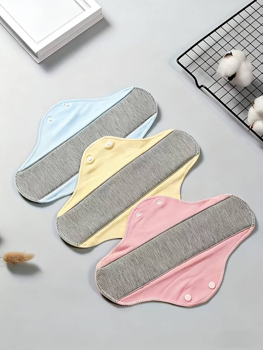 Reusable Graphene Menstrual Pads Set, Soft Washable Sanitary Underwear Liners For Women - Multicolor - View 1