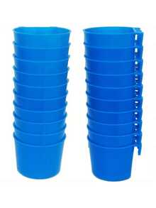 20pcs Chicken And Rabbit Feeders Suitable For Cages, Hanging Chicken Water Feeding Cups, Plastic Bird Feeder Seed Bowls - Feeder - View 5