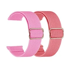 2条18mm/20mm/22mm快拆尼龙表带，兼容三星Galaxy Watch 7/4/5/6 40mm/44mm/6 Classic 43mm/47mm/Active 2/Gear S3 Classic；弹性尼龙表带，适用于华为Watch GT5/GT4 41mm/46mm/GT2/GT 3 42mm/46mm/Watch 4 Pro/GT 5 Pro；可调节弹性尼龙腕带，兼容 49mm/46mm/45mm/44mm/42mm/41mm/40mm/38mm系列Ultra3/2/1系列11/10/9/8/7/6/5/4/3/2/1/SE，男女通用 - 粉紅+玫紅 - 查看 8