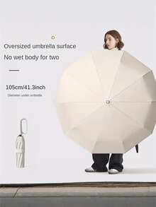 Automatic Folding Umbrella, Thickened 8-Rib Frame, Black Rubber UV Protection - Multicolor - View 3