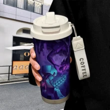 Cốc giữ nhiệt bằng thép không gỉ có ống hút, chủ đề Minecraft, dung tích lớn, thích hợp cho sinh viên. - Nhiều màu - Xem 11