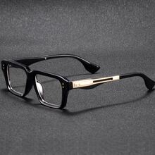 Men's Fashion Retro Square Frame CP+PC Clear Lens Glasses With Special Pin Core Design Suitable For Both Men And Women. Luxurious And Retro Style. Decorative Glasses. Ideal Gift For Parties And Great Choice For Shopping - K40549 - View 6