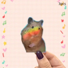 1pc/3pcs Peace Hamster Sticker - Graphic Sticker - Suitable For Car, Wall, Laptop, Phone, Truck, Can Be Used On Windows, Cars, Trucks - Multicolor - View 17