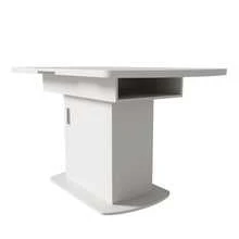 Dining Tables - White+Silver + Particle Board - View 10
