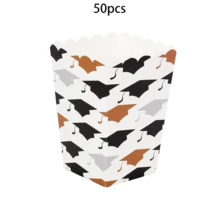 Caixas de pipoca com design de chapéu de formatura (10, 30 ou 50 unidades), sacos de pipoca para formatura de 2026, sacolas/caixas de doces para presente de formatura, decorações para festa de formatura universitária e do ensino médio de 2026. - Multicolorido - Ver 8