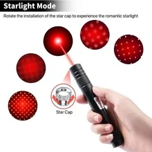 High-Power Laser Pointer Pen, Laser Handheld Flashlight With Red/Green Laser Beam, Pet Training & Cat Interactive Toy, Aluminum Alloy Body, USB Rechargeable, Assorted Starry Sky Patterns, Suitable For Various Scenes Like Screen Pointing, Engineering Guidance, Cat Interaction, Outdoor Camping, Astronomy Stargazing - Multicolor - View 14