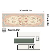1 pieza Alfombra/Tapete/Felpudo de área suave y lavable con estampado de cinta floral artístico moderno, adecuado para pasillo, baño, cocina, entrada, dormitorio, sala de estar y otros espacios - Multicolor - Ver 17