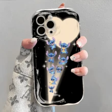 Official Disney Lilo & Stitch Cute Phone Case: Adorable Stitch Print With Authentic Disney Label, Shockproof TPU Cover With Raised Camera Protection For IPhone 17, 16, 15, 14, 13, 12, 11 Pro Models. Made Of Durable TPU For Shockproof Protection. A Perfect Gift For Family And Friends, Suitable For Birthdays, Holidays, Valentine's Day, And Any Special Occasion. - trắng - Xem 5