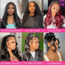 bling hair Pre-Plucked 360 Body Wave Full Lace Front Wig Made From Human Hair Featuring An Invisibility Strap 200% Density Body Wave Style With Pre-Plucked Baby Hair Natural Look Perfect For Vacations Designed For Busy Professionals And Includes A Breathable Cap Updo Down Style Hairpiece Everyday Party Use Needed Long Black Wig Versatile Hairpiece Sleek Hairstyle Realistic Hairpiece Beauty Accessory Beginner Friendly For Sports, Vacation, Halloween, Christmas, Festivals, Proms, Outdoor, Cosplay, Campus, School, Beach, Wedding, Camping, Holiday, Summer Outfits, Charming, Elegant, Casual, Y2K Fashion, SS25 Styles, For Daily Use - Natural Black - 查看 10