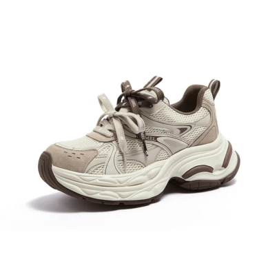 CAMEL CROWN 户外运动鞋 秋季女士休闲鞋 跑步鞋 透气减震复古慢跑鞋