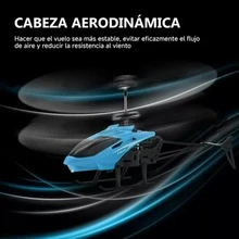 Helicóptero Infantil Rc Mini Juguete De Plástico Con Carga Usb Azul - Azul - Ver 6